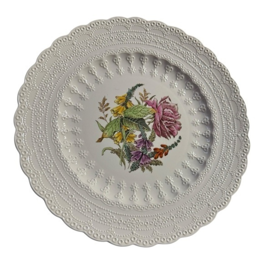 Vintage Spode Heath & Rose Luncheon Plate Jewel Shape Copeland